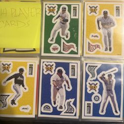 1997 Upper Deck “Stick-Ums” Baseball Cards – Lot of 14 Player Cards + Checklists