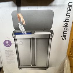 Simplehuman Dual Compartment Trash Can 58L