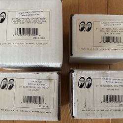 For Sale Moon Eyes 2” Black Face Gauges NIB