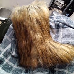 $25 Sheepskin Furry Hairy Boots The Mods Power 40 Llama