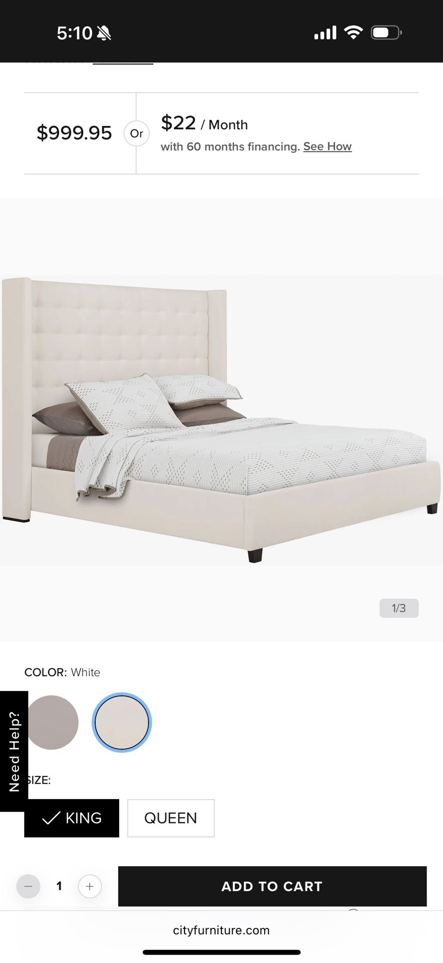 King Size Bed Frame ( No Matress )