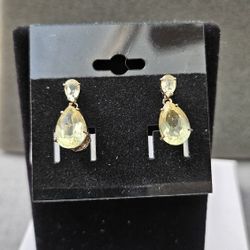Genuine Lemon Quartz  Earrings 