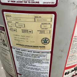 used water heater gas