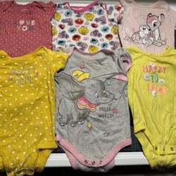 Girls Size 6-9M Onesies