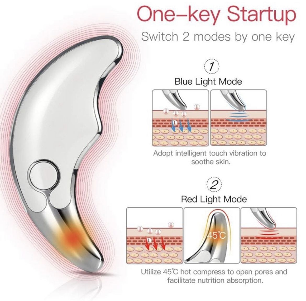 Make an Offer: Face Massager 45℃ Heat & Vibration for Anti-Aging Anti-Wrinkles and Face Lifting