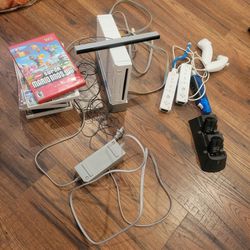 Wii For Sale With 3 Controllers, 2 Nunchucks, 9 Games And More