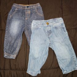 6-12 Months Boys Jeans 2 Pairs