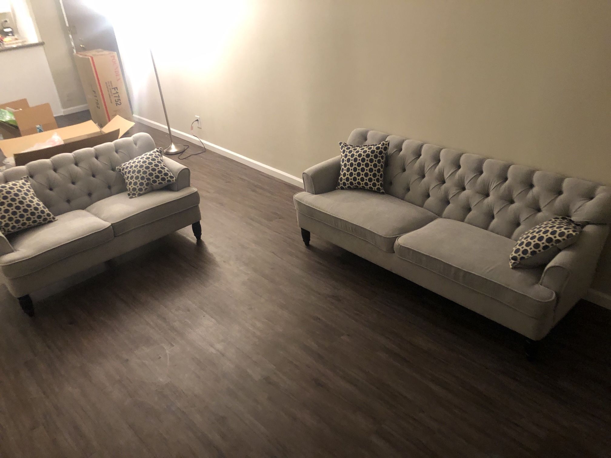 New Tufted Couch Loveseat $700 Free Delivery