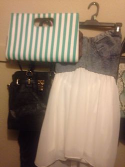 Dress and bag super cute
