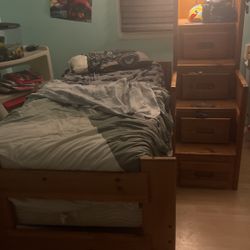 Bunk Bed  Oak Wooden Bunk Beds