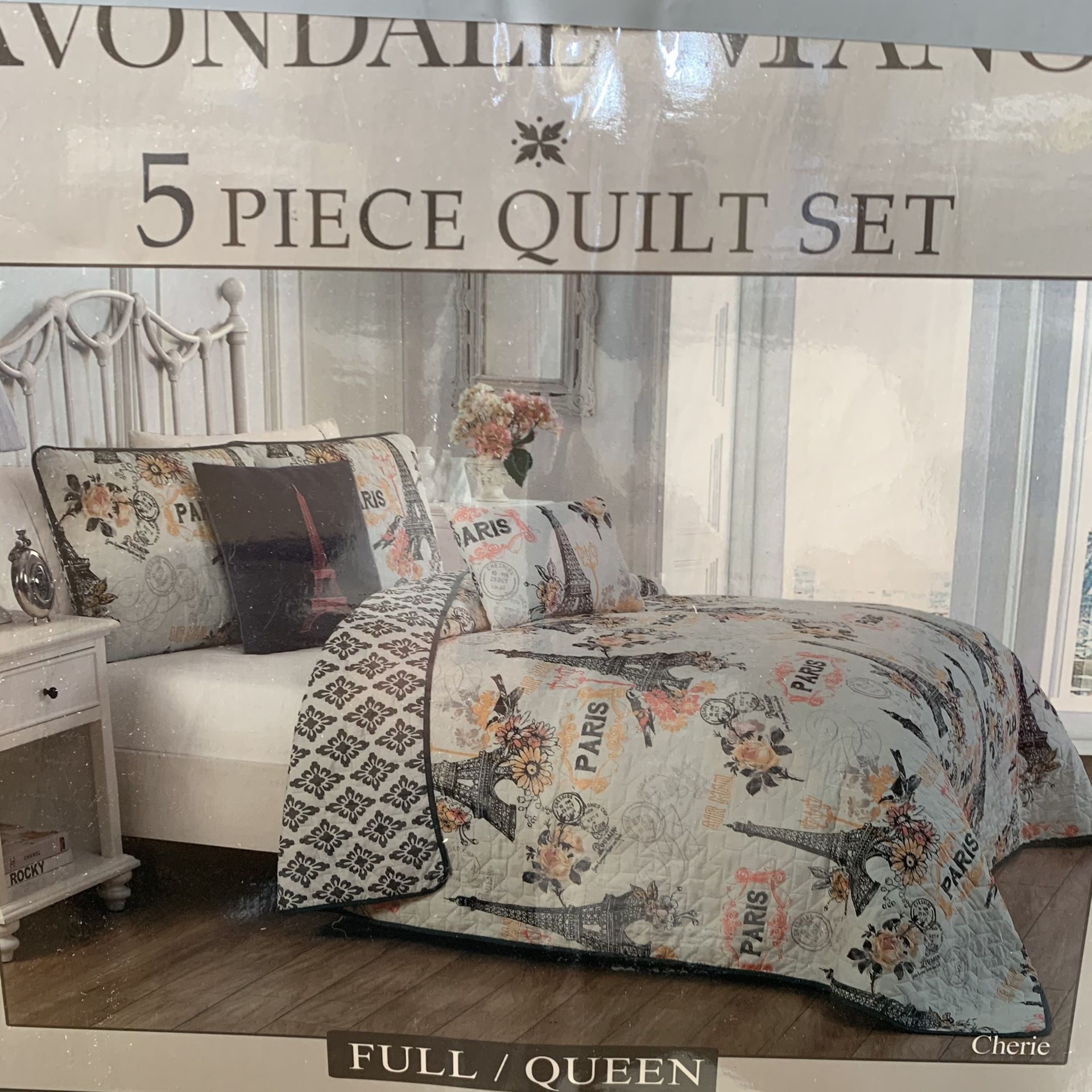 AVONDALE MANOR 5pc FULL/QUEEN Quilt Set