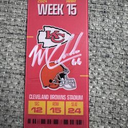 Mike Caliendo Signed Autograph Commemorative Acrylic Ticket - Beckett Coa -KC Chiefs