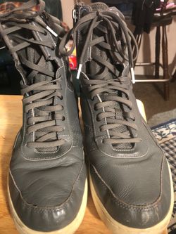 REEBOK Hightop Gray side zipper M-13m