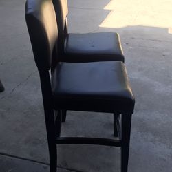 Bar Stools - Brown Leather