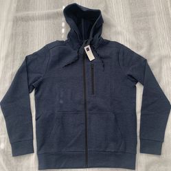 NWT Men's Size M GapFit Performance Breathable Full Zip Thermal Jacket Blue