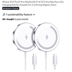 for Apple Mag-Safe Charger 2 Pack, Magnetic Wireless Charger for iPhone 17/17 Pro/17 Pro Max/Air/16 15 14 13 12 Pro Max Plus mini, Charging Pad for Ai