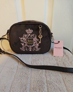 Juicy Couture Black Velvet Crossbody Bag