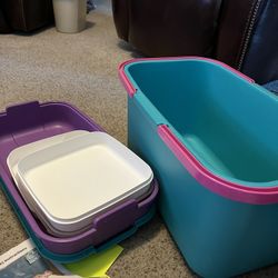 Sewing Or Craft Tote With Four Storage Containers