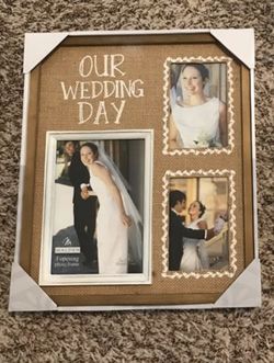 Our wedding day frame