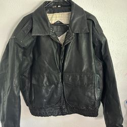 REAL LEATHER RARE VINTAGE BOMBER JACKET