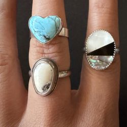 Sterling Silver Rings Zuni Ring Turquoise Ring
