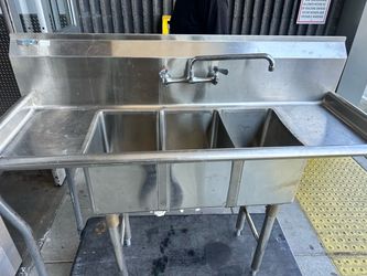 Commercial Stainless Steel 2-Compartment Sink