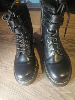 Dr. Martens Black Leather Platform Boots