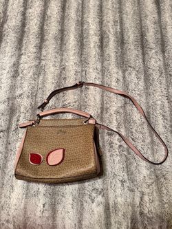 Guess Brown Monogram Shoulder Bag Y2K