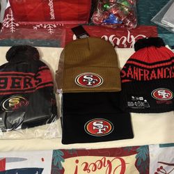 San Francisco 49ers, Adult One Size, Beanies, All New Items, Make Great Gifts 🎁 
