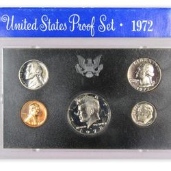 1972  US Mint Proof Clad 5 Coin Set w/ Box