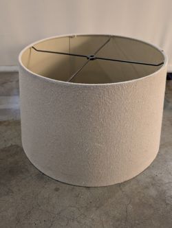 Neutral Fabric Drum Lampshade