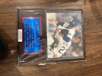 Nolan Ryan autographed plaque