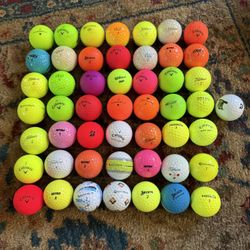 50 Assorted Colored Balls With Few Pro V 1s