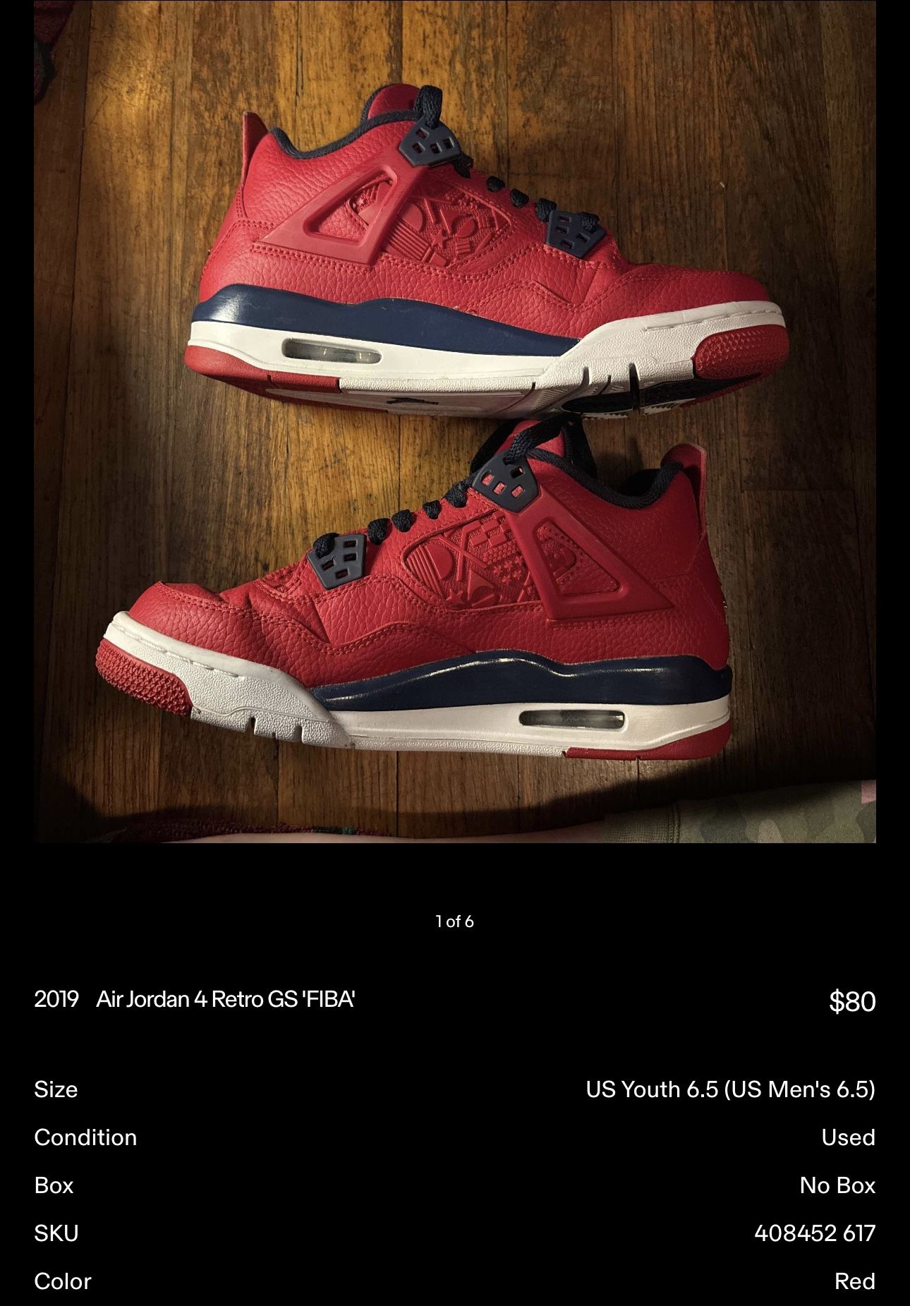 Air Jordan 4 Retro GS 'FIBA'