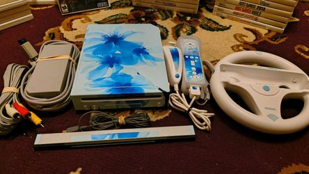 NINTENDO WII 128GB CUSTOM SYSTEM CONSOLE WITH 90 GAMES MICHAEL JACKSON MARIO KART WII SPORTS