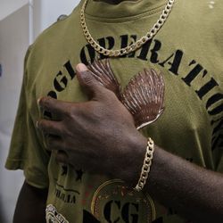 I Deliver I Ship 14k Gold Plated Chain Set