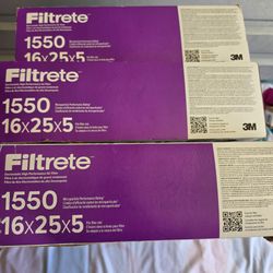 Selling 3 Filtrete 1550 High Performance HVAC Air Filters by 3M.