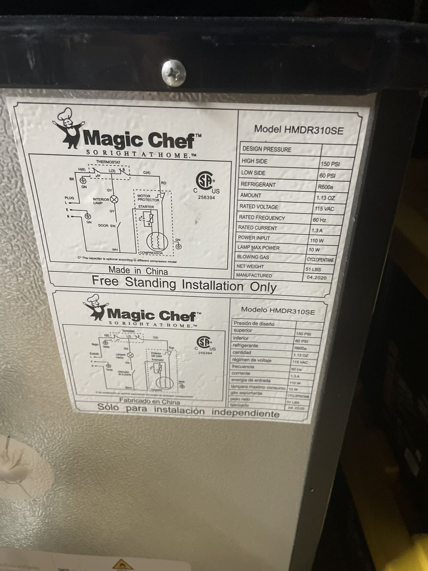 Magic Chef Mini Fridge