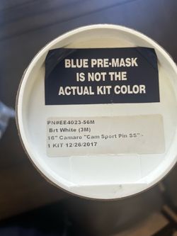 2016 Camaro SS Bright White Pin Stripes Kit 3M