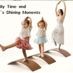 Solid Wood Wobble Board Kids Adult Educational Toy Exercise Gym Fitness