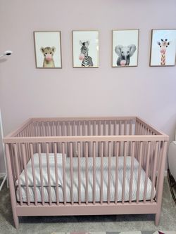 Crate & Barrel Pink Crib