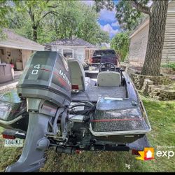 1991  Cajun bass boat 15'