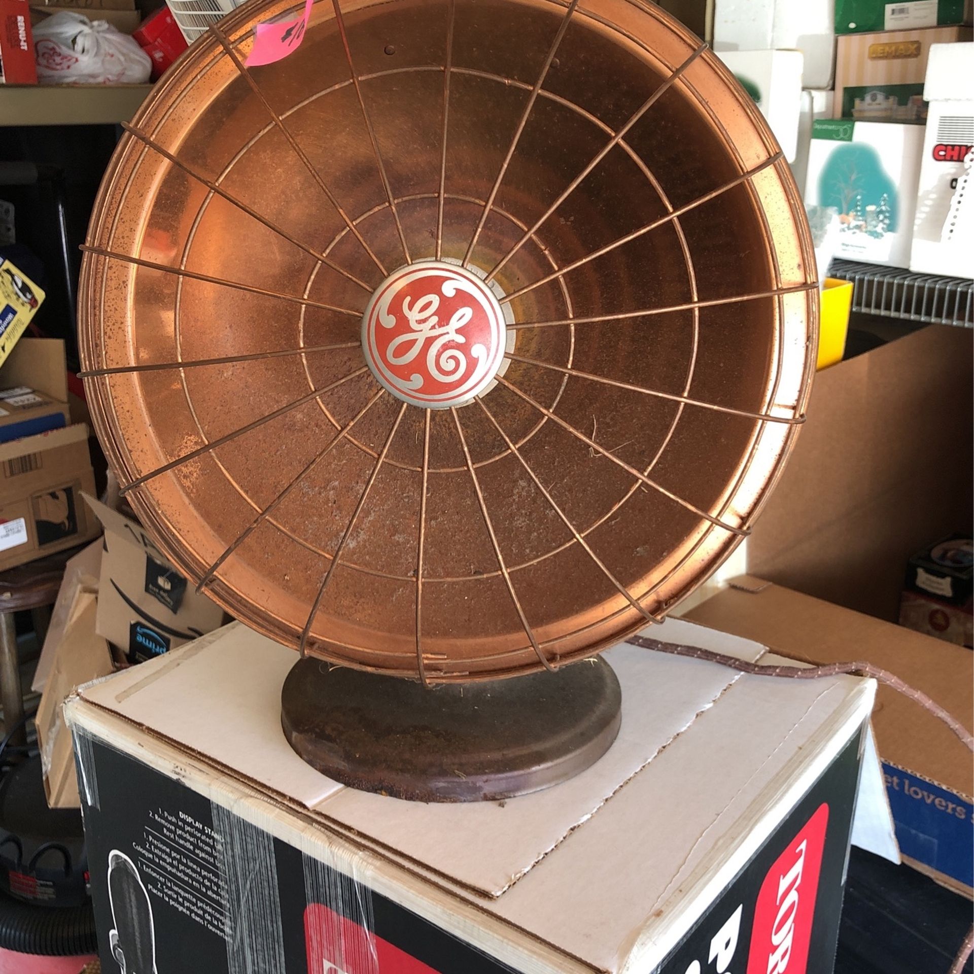 Vintage Copper Heat Lamp By GE