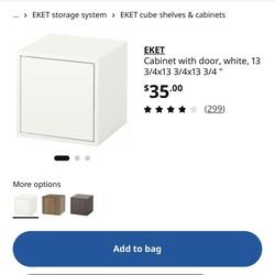EKET Cabinet with door, white, 13 3/4x13 3/4x13 3/4 "