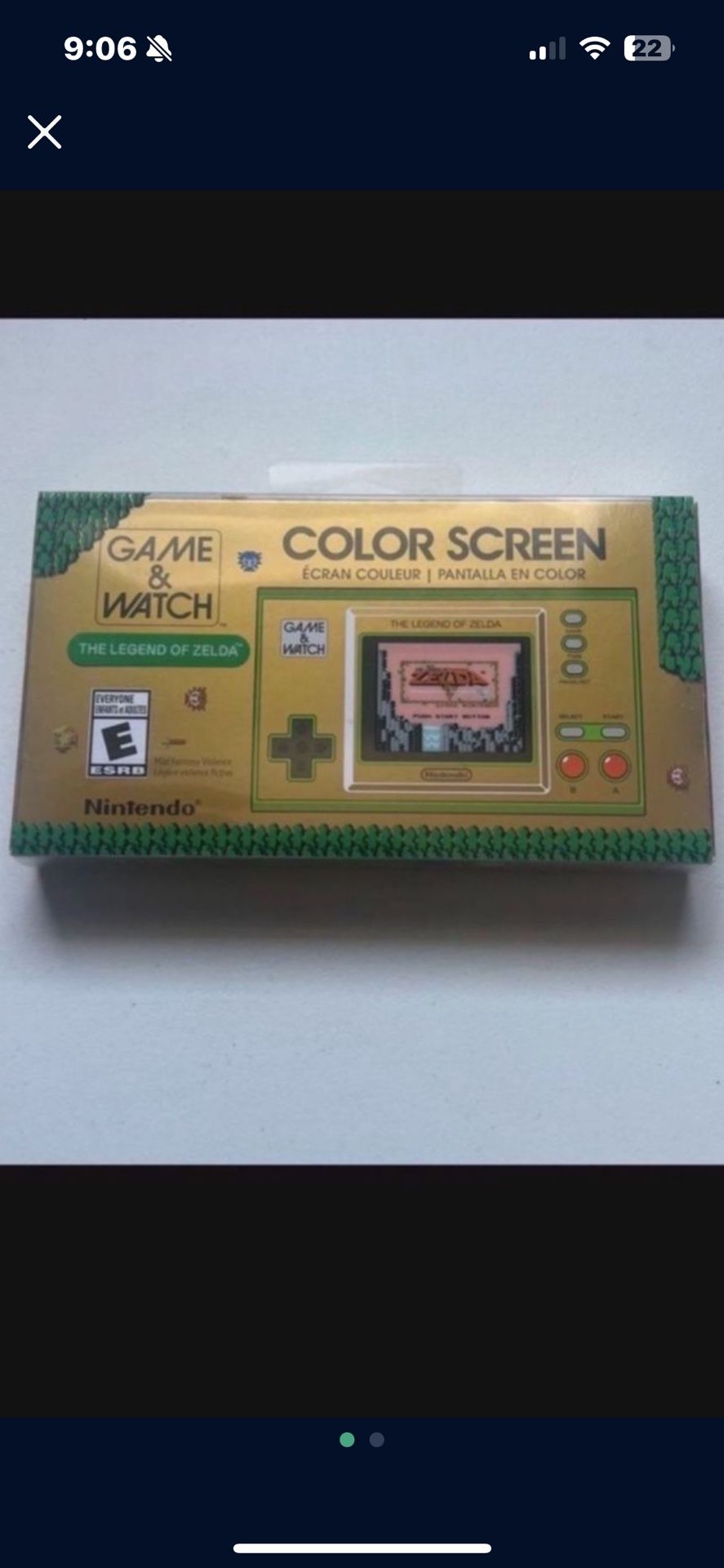 Game And Watch System / Console - Brand New - The Legend Of Zelda - Nintendo - Brand New