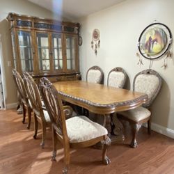 Michael Amini Aico Dining Set And China Cabinet  