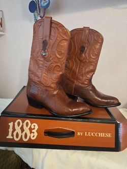 Los Altos Lizard Boots size 8, EE