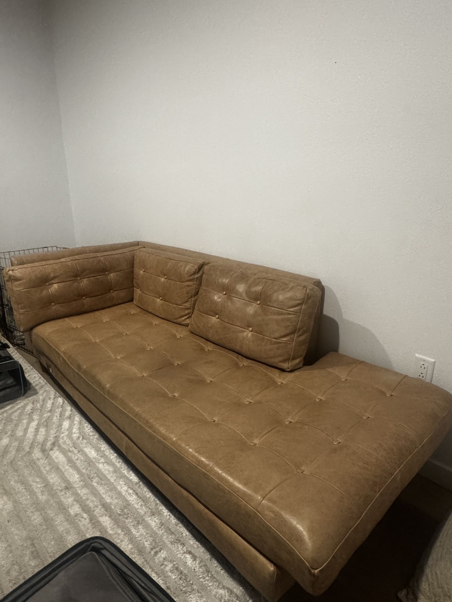 LARGE BROWN COUCH