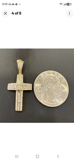 10k gold diamond cross pendant