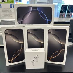 New Unlock iPhone 16 Pro Max 256GB Bundle With Apple AirPods 4th Gen Active Noise Cancellation Only $79 Down Payment Today!! Only At Phone Hub 